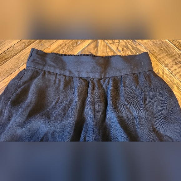 Madewell Crinkled Crepe Black Pull On Crop Pants Size XS - Picture 4 of 10